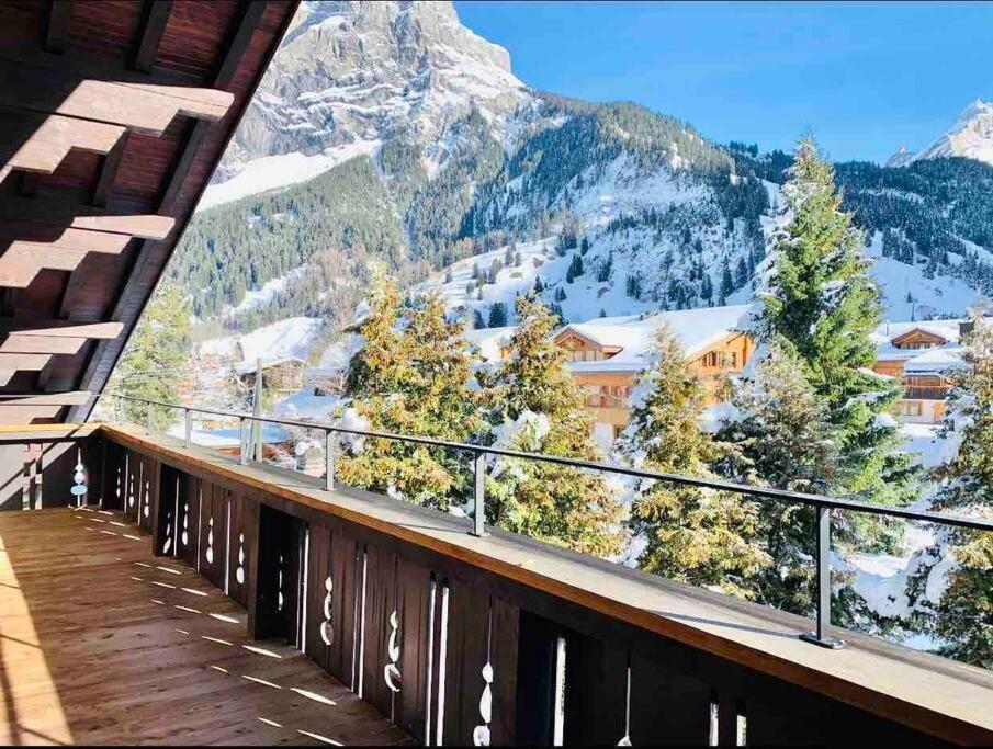 Unique Penthouse With Gallery And Mountain View Кандерштег Экстерьер фото